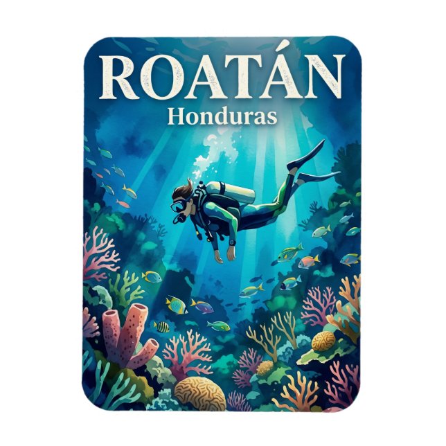 Roatán Honduras Magnet (Vertikal)