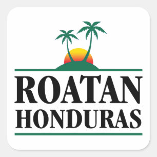 Roatan Honduras Quadratischer Aufkleber