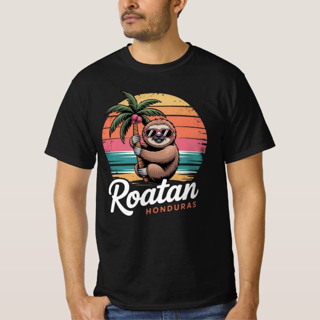 Roatan Honduras Sloth, Roatan Sloth, Roatan T-Shirt (Vorderseite)