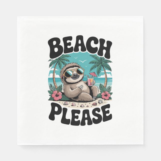 Roatan Honduras Sloth Summer Serviette (Vorderseite)