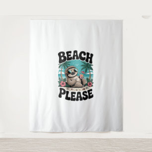 Roatan Honduras Sloth Summer Wandteppich