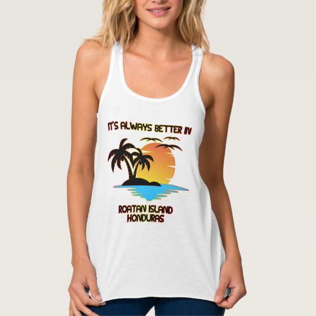 Roatan Island Caribbean Tropical Beach Honduras  Tank Top (Vorderseite)