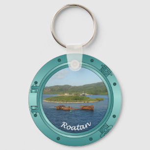 Roatan Porthole Schlüsselanhänger