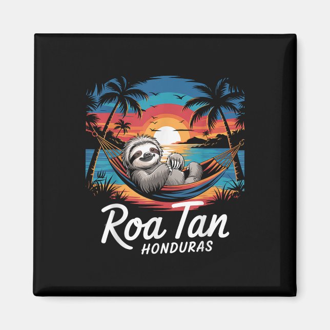 Roatan Sloth, Roatan Honduras Sloth, Roatan Magnet (Vorne)