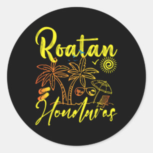 Roatan Souvenirs Honduras Beach Honduras Urlaub Runder Aufkleber