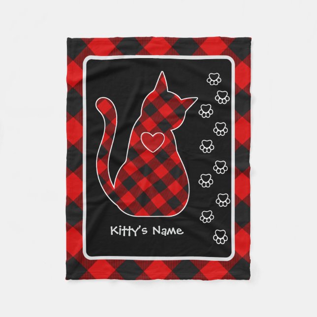 Rob Roy MacGregor Tartan Kitty Personalisiert Fleecedecke (Vorderseite)