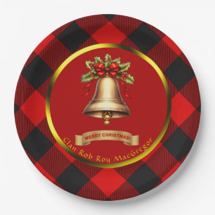 Rob Roy MacGregor Tartan Personalisierte Weihnacht Pappteller