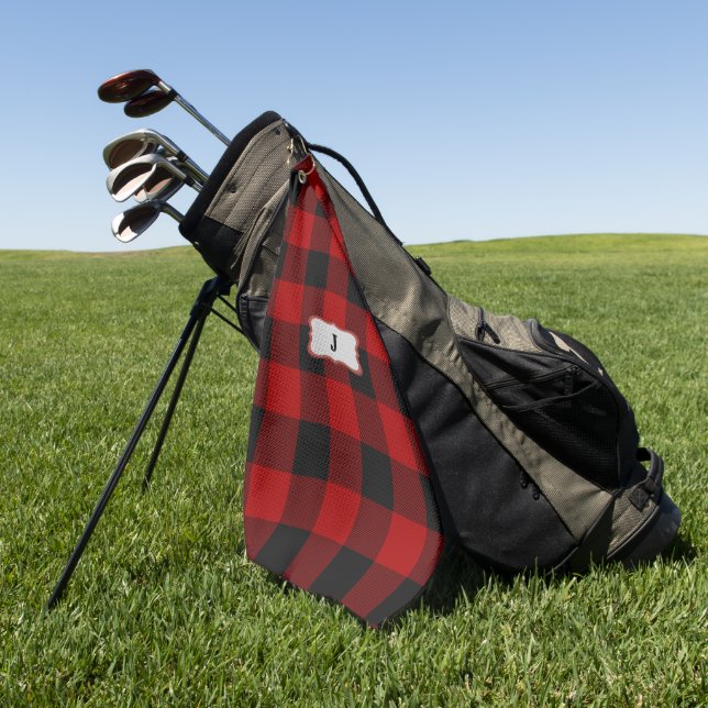 Rob Roy Tartan Red & Black Golfhandtuch (Gras)