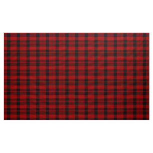 Rob Roy Tartan Tissu à plaid rouge et noir