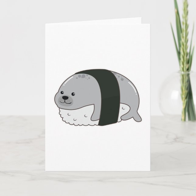 Robbe als Sushi Karte (Vorderseite)