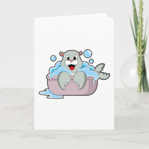 Robbe in der Badewanne Karte