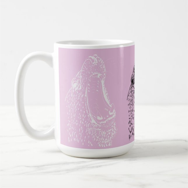 Robben-Schrei Kaffeetasse (Links)