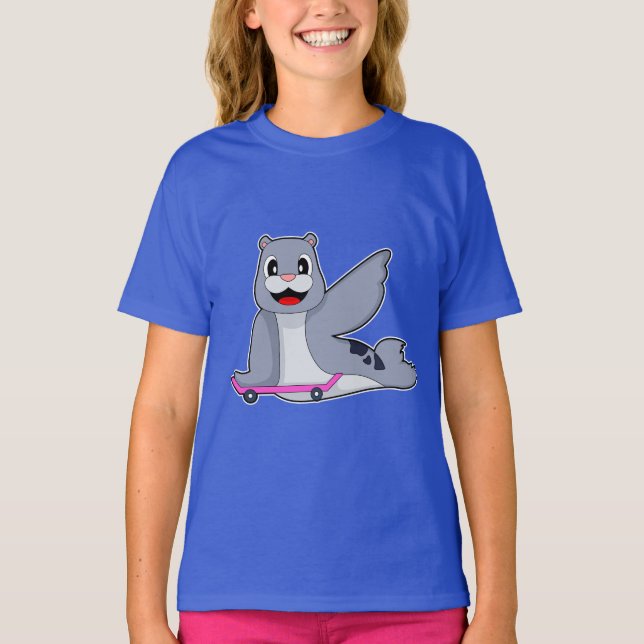Robben Skater Skateboard T-Shirt (Vorderseite)