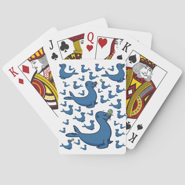Robben Spielkarten-Deck Spielkarten (Rückseite)