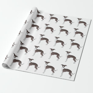 Robbenfell und Weiß Italienisches Windhund Süßer H Geschenkpapier