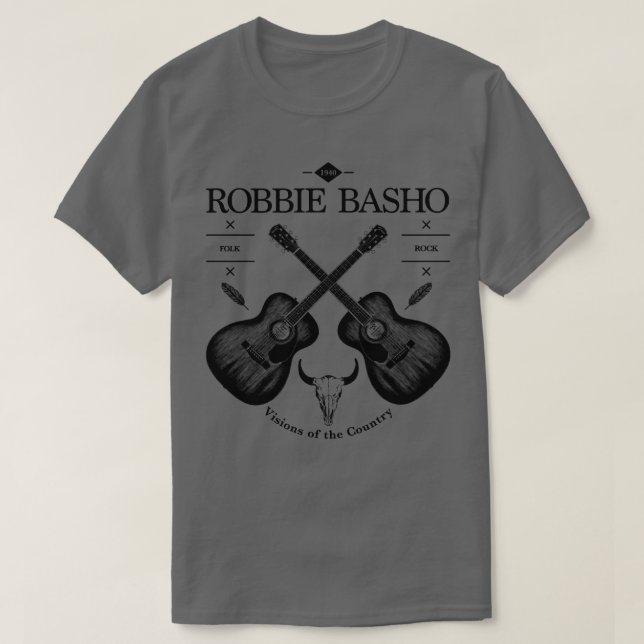 Robbie Basho Acoustic Guitar Logo T-Shirt (Design vorne)
