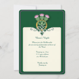 Robbie brennt Thistle Einladung