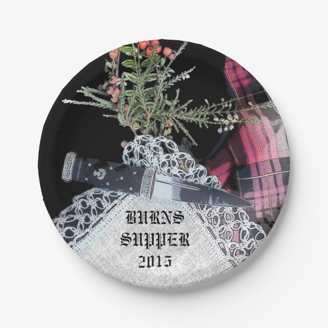 Robbie Burns assiettes décontractées (Devant)