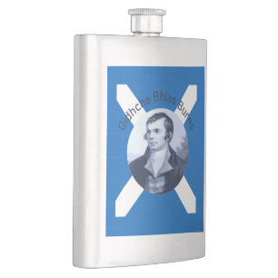Robbie Burns - In Blau Oidhche Bhlas Burns Saltire Flachmann
