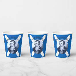Robbie Burns - In Blue Oidhche Bhlas Burns Saltire Pappbecher