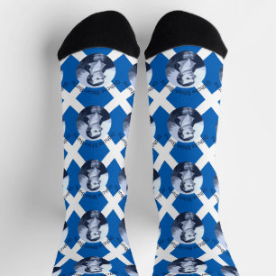 Robbie Burns - In Blue Oidhche Bhlas Burns Saltire Socken