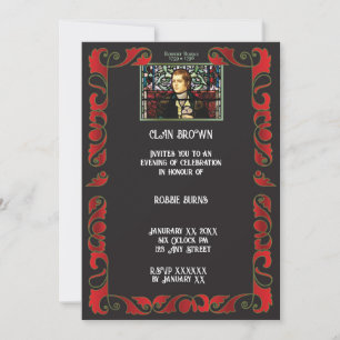 Robbie Burns Invitation en verre tendu