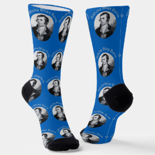 Robbie Burns - Oidhche Bhlas Burns Hellgrau Socken