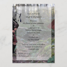 Robbie Burns Piper Einladung