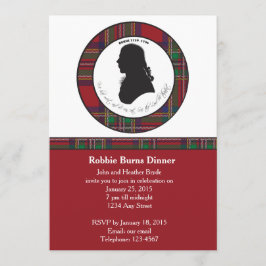 Robbie Burns Silhouette Einladung