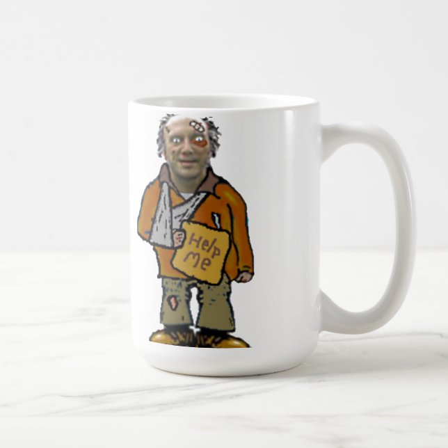 robbie der obdachlose Typ Kaffeetasse (Rechts)