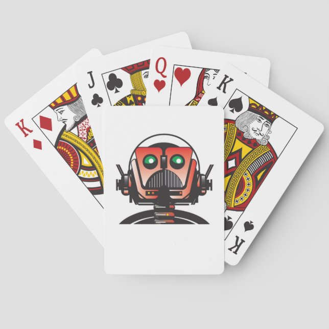 Robbie die Spielkarten des Roboters vom Buch DACH (Rückseite)