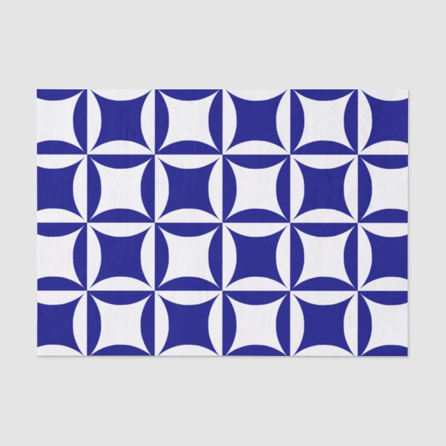 Robbing Peter to Pay Paul Blue Pattern Seidenpapier (Vorderseite)