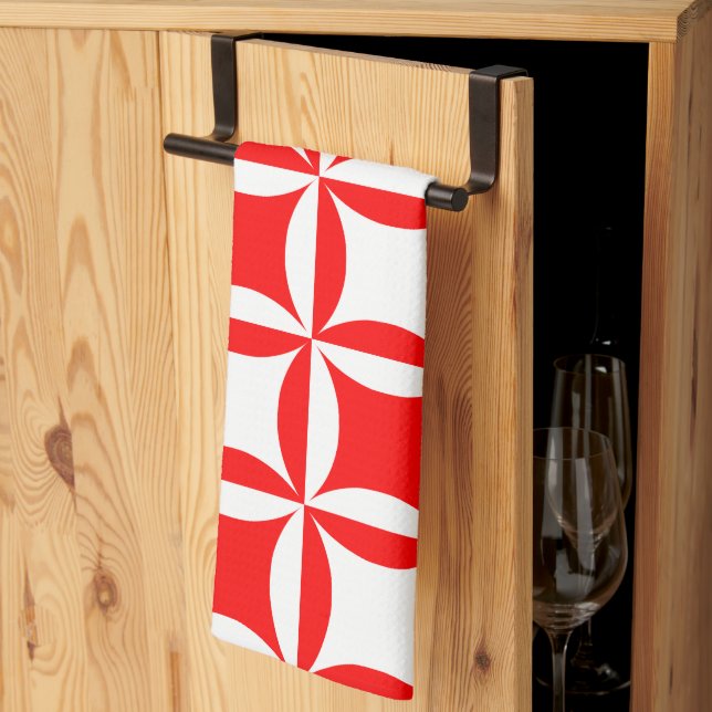 Robbing Peter to Pay Paul Red Pattern Handtuch (Drittel gefaltet)