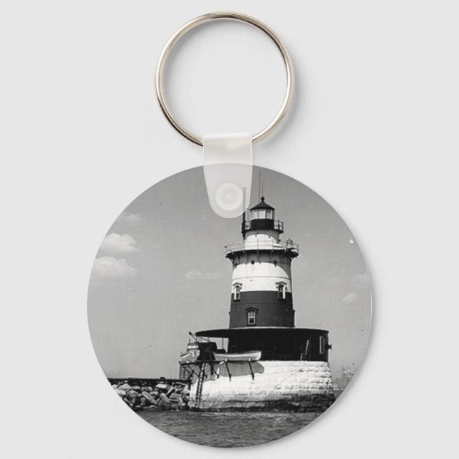 Robbins Reef Lighthouse Schlüsselanhänger (Vorderseite)