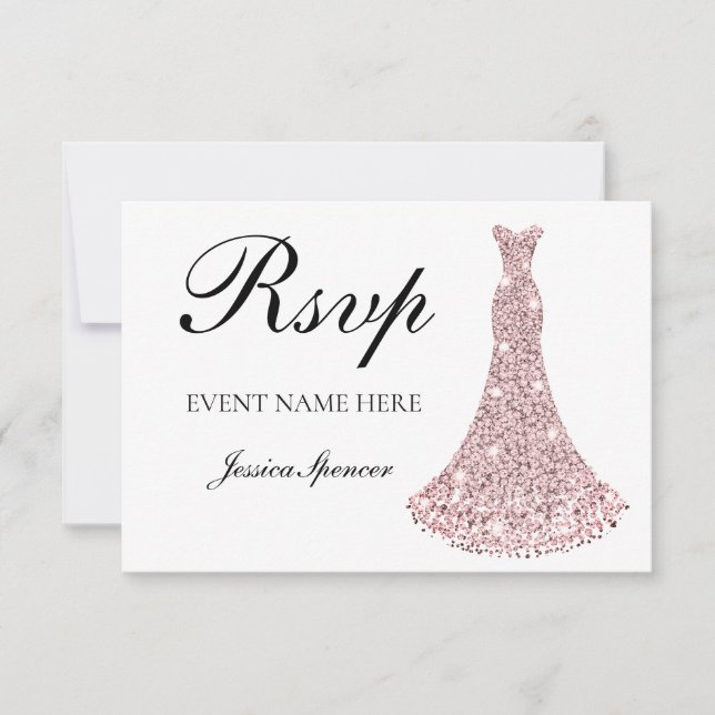 Robe à paillettes Rose Gold pour toutes les RSVP d (Devant)