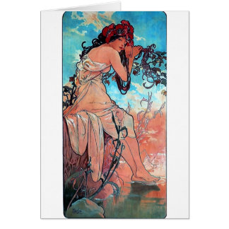 Robe de femme de dame d'été de Mucha longue