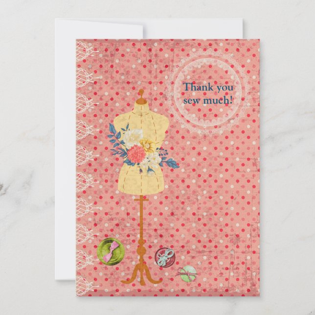 Robe de forme Dressform Carte de remerciements (Devant)