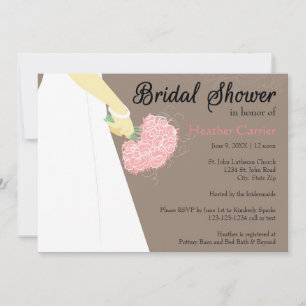 Robe de mariée et bouquet - Invitation à une soiré