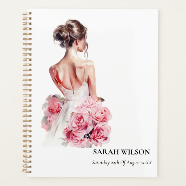 Robe de mariée rose aquarelle budget douche de mar (Devant)