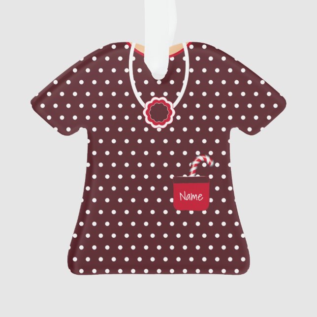 Robe de Noël pois personnalisée (devant)