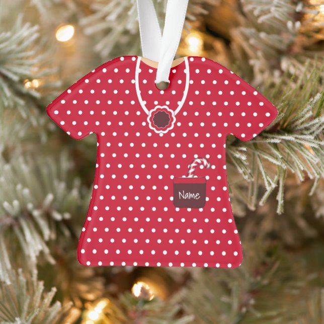 Robe de Noël Rouge & Blanc Personnalisée (Arbre)