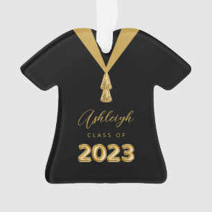 Robe de remise des diplômes noire personnalisée po