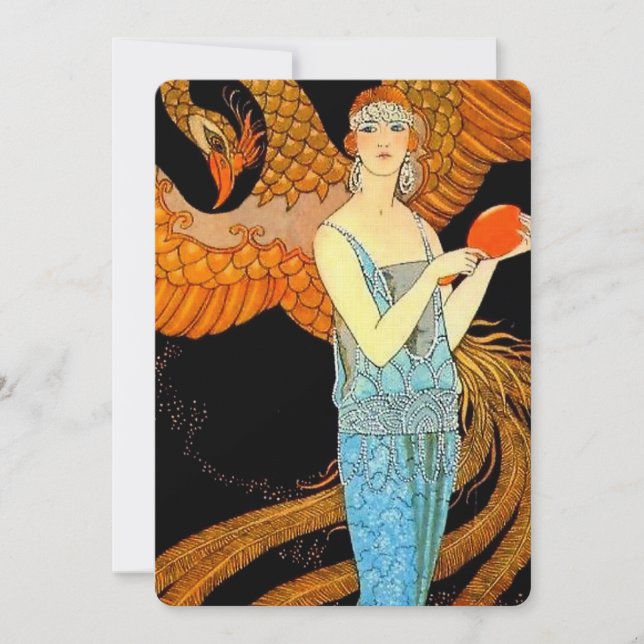 "Robe de Soir" Art Deco von George Barbier Einladung (Vorderseite)