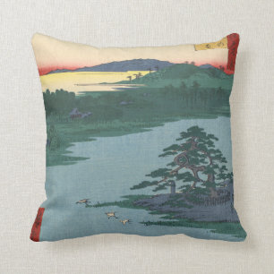 Robe-Hanging Pine Senzoku Teich Japanische Kunst Kissen