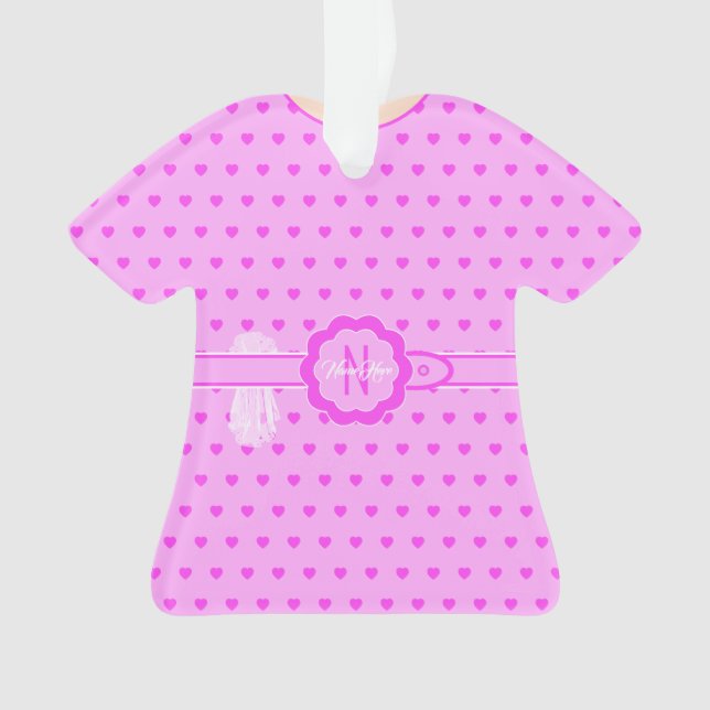 Robe Lilac Coeurs Roses Figurine TShirt (devant)