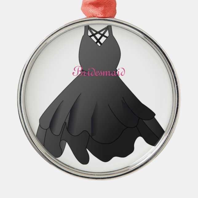 Robe mariage Bridesmaid Ornement de Noël (Devant)