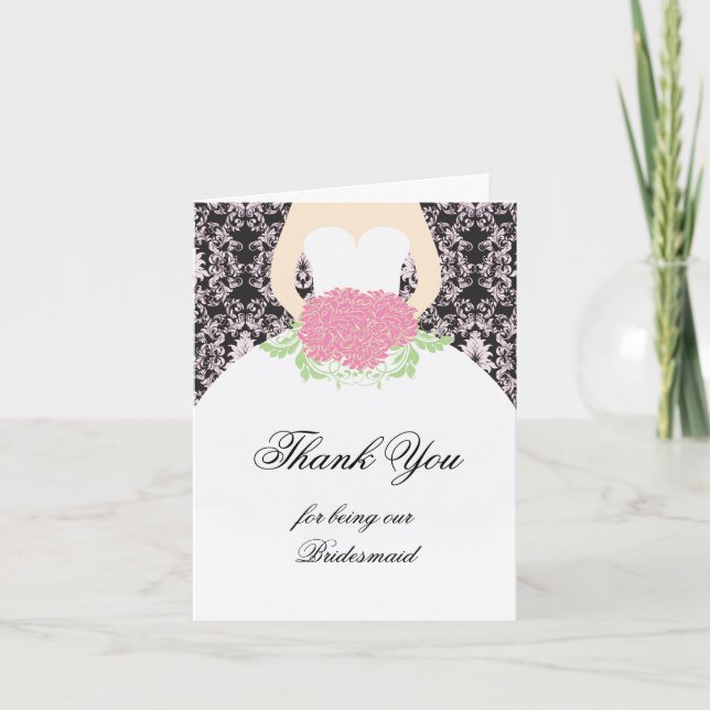 robe mariage, damas, fleurs Merci Mariage (Devant)