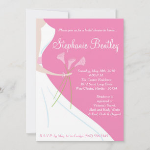 Robe Mariage rose Invitation de douche nuptiale