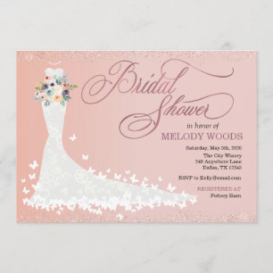 Robe nuptiale Invitation de douche nuptiale