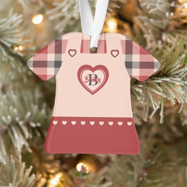 Robe Plaid Pink PinaForte Figurine Personnalisée (Arbre)